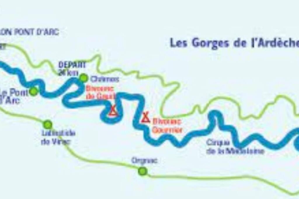 La O'Liso Gorges De L'Ardeche Villa Salavas Eksteriør bilde